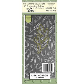 Lisa Horton Crafts Under The Mistletoe Slimline 3D Embossing Folder With Cutting Die