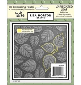 Lisa Horton Crafts Variegated Leaf 6x6 3D Embossing Folder With Cutting Die