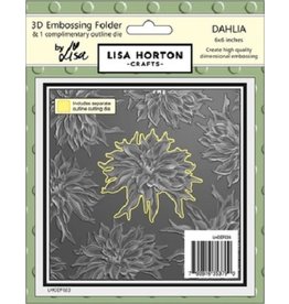 Lisa Horton Crafts Dahlia 6x6 3D Embossing Folder With Cutting Die