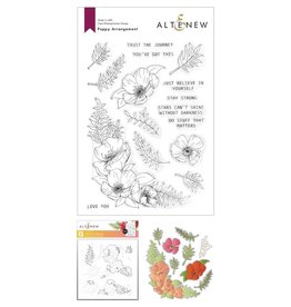 ALTENEW Poppy Arrangement Stamp & Die & Stencil Bundle