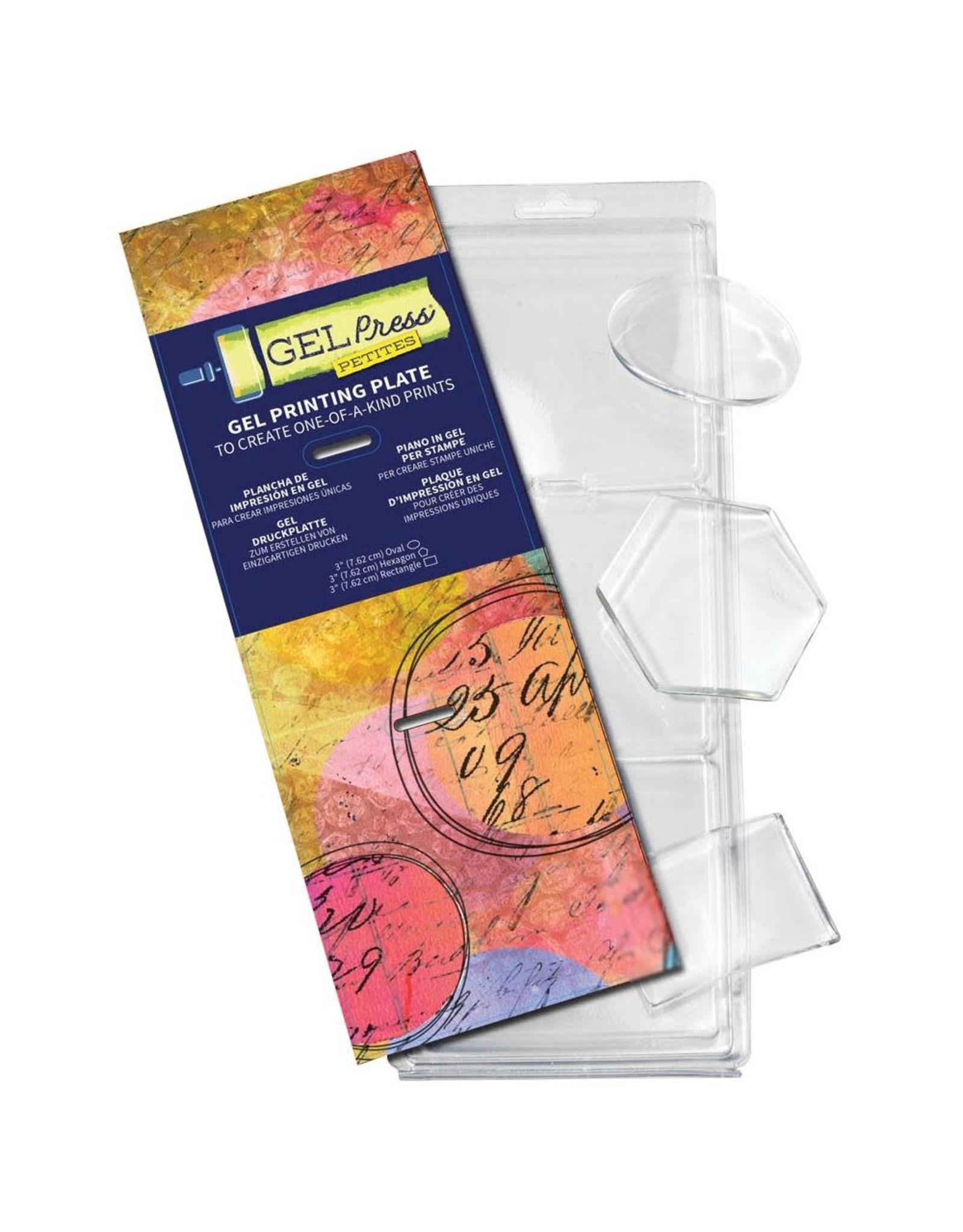 Gel Press Gel Press Gel Petites -Oval, Hexagon, Rectangle