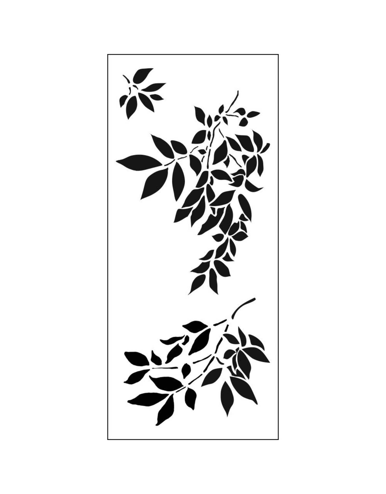 Stencil-Gentle Leaves 4"x9"