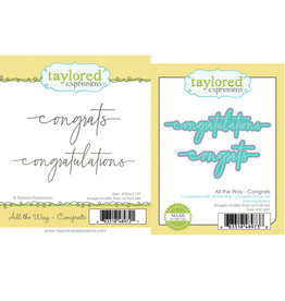 Taylored Expressions All the Way - Congrats Stamp & Die Combo