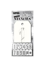 Tim Holtz - Stampers Anonymous MECHANICAL-ELEMENT STENCIL 12PK