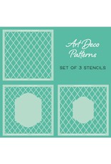 Honey Bee Art Deco Patterns - Set of 3 Stencils