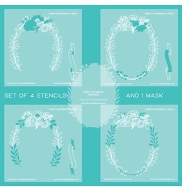 Honey Bee Perfect Day Wreath Coordinating Stencils