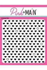 Pink & Main Many Hearts 6x6 Embossing folder