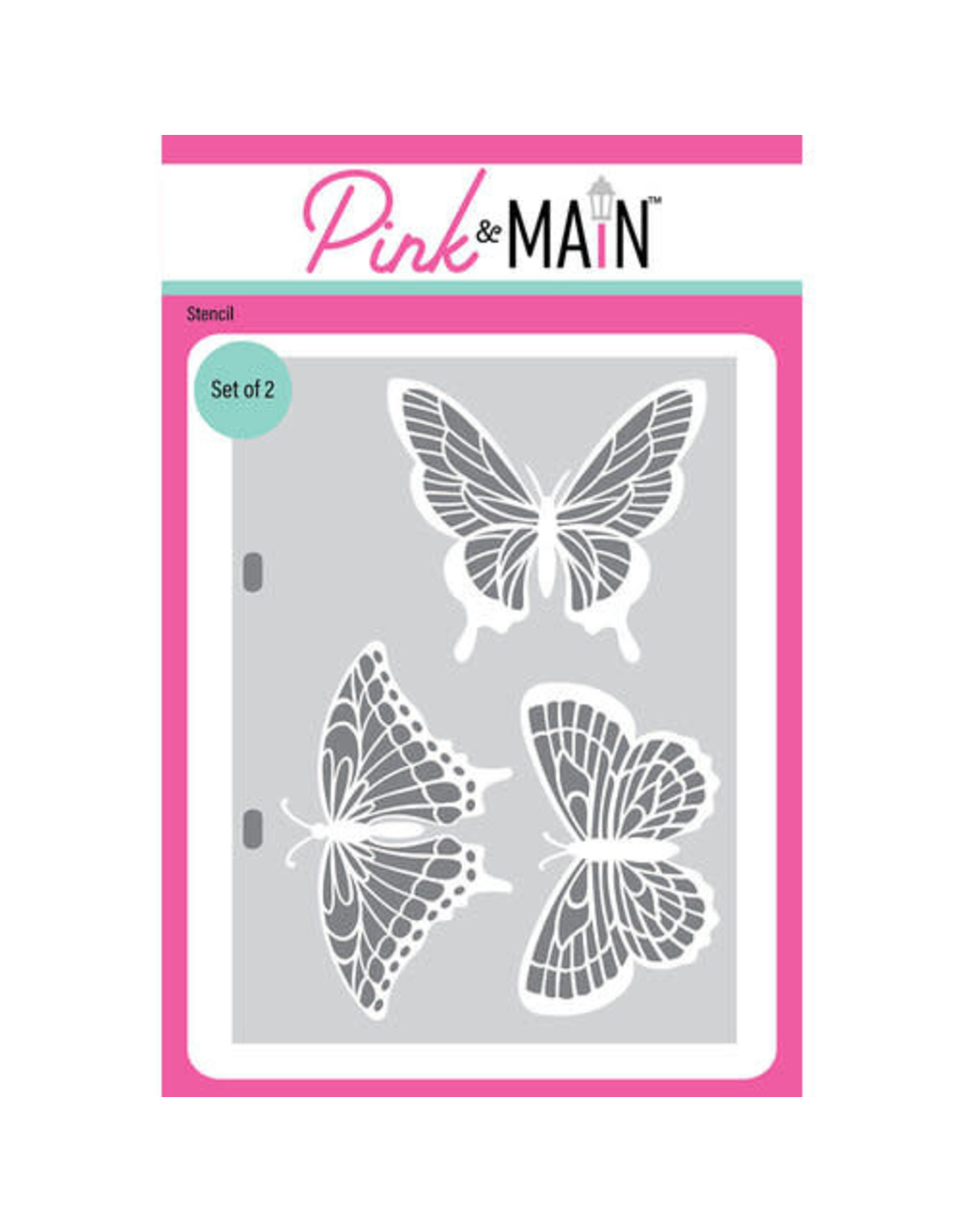 Pink & Main Betty's Butterflies Stencils x2