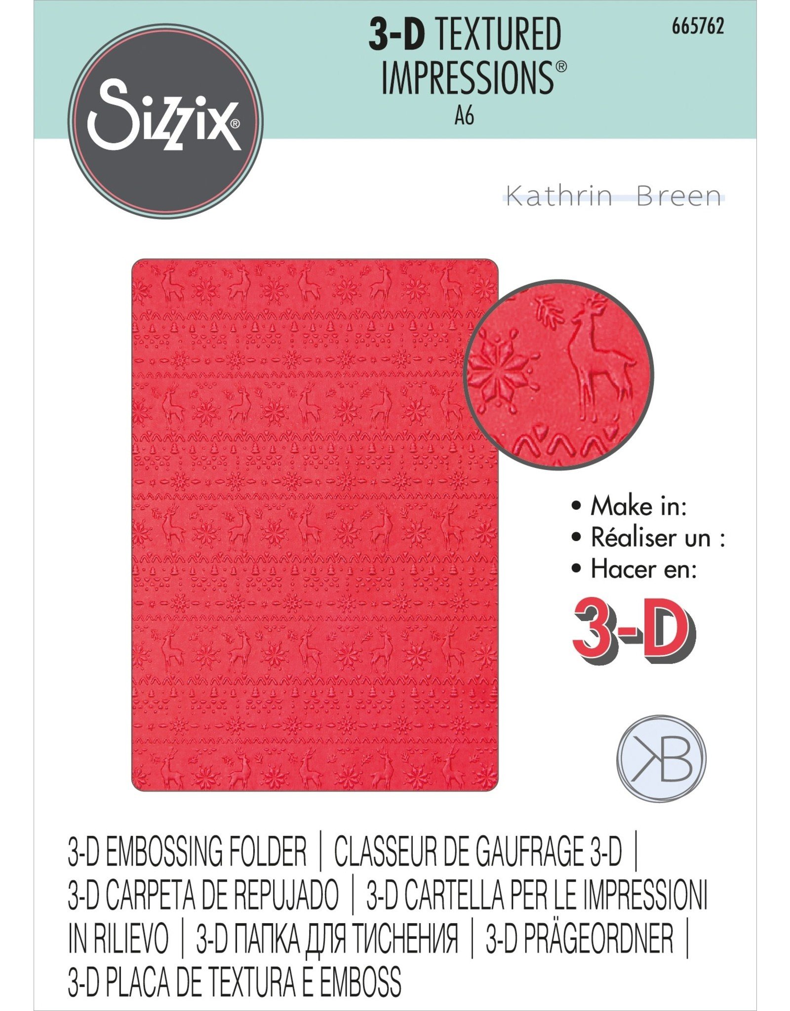 Sizzix 3D Textured Impresslit- Winter Sweater