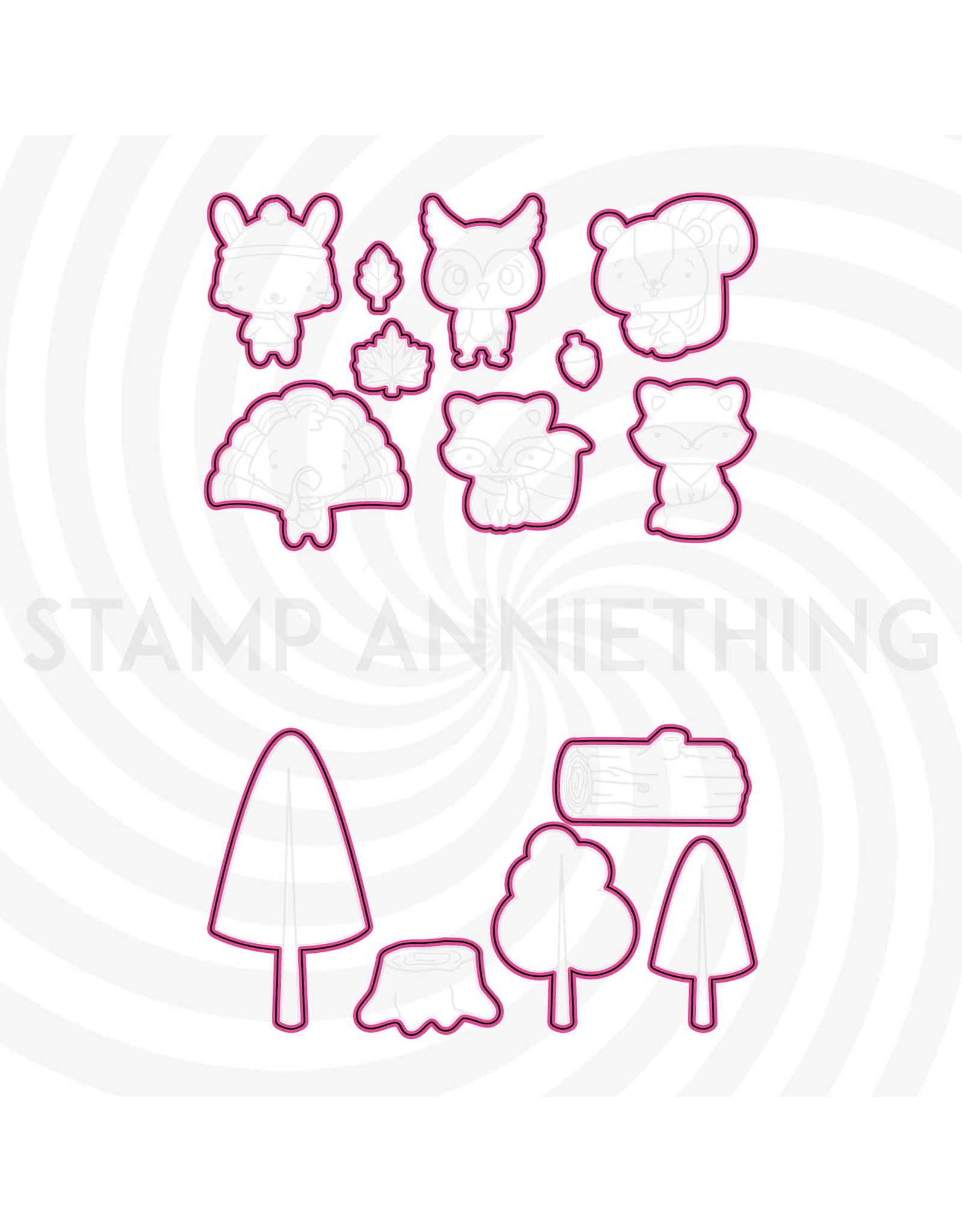 Stamp Anniething Let's Gather Outline Dies