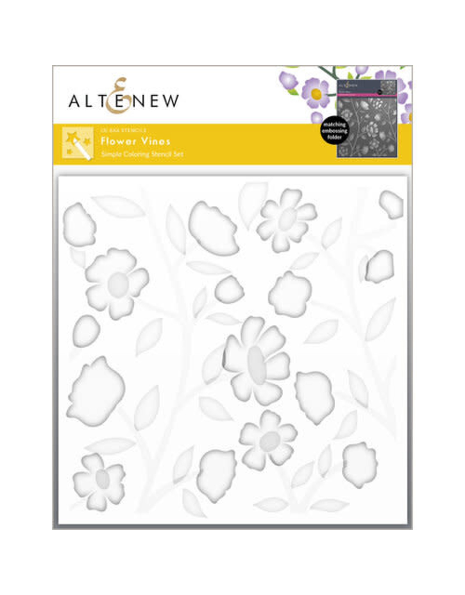 ALTENEW Flower Vines Embossing Folder & Stencil Bundle