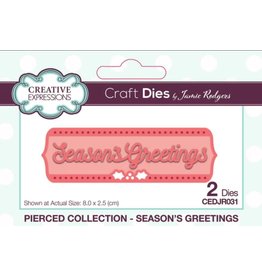 Creative Expressions Jamie Rodgers Pierced Season's Greetings Craft Die