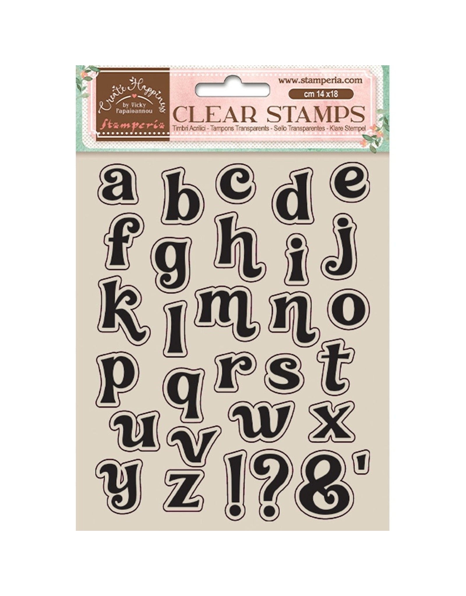 Stamperia CREATE HAPPINESS CLEAR STAMPS - ALPHABET