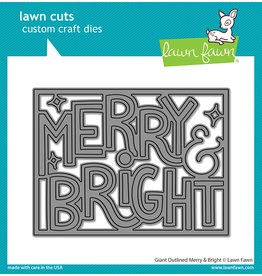 Lawn Fawn Lawn Cuts - Giant Outlined Merry & Bright Die