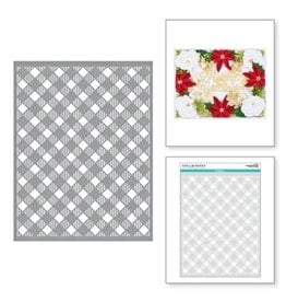 Spellbinders Diagonal Buffalo Plaid Stencil