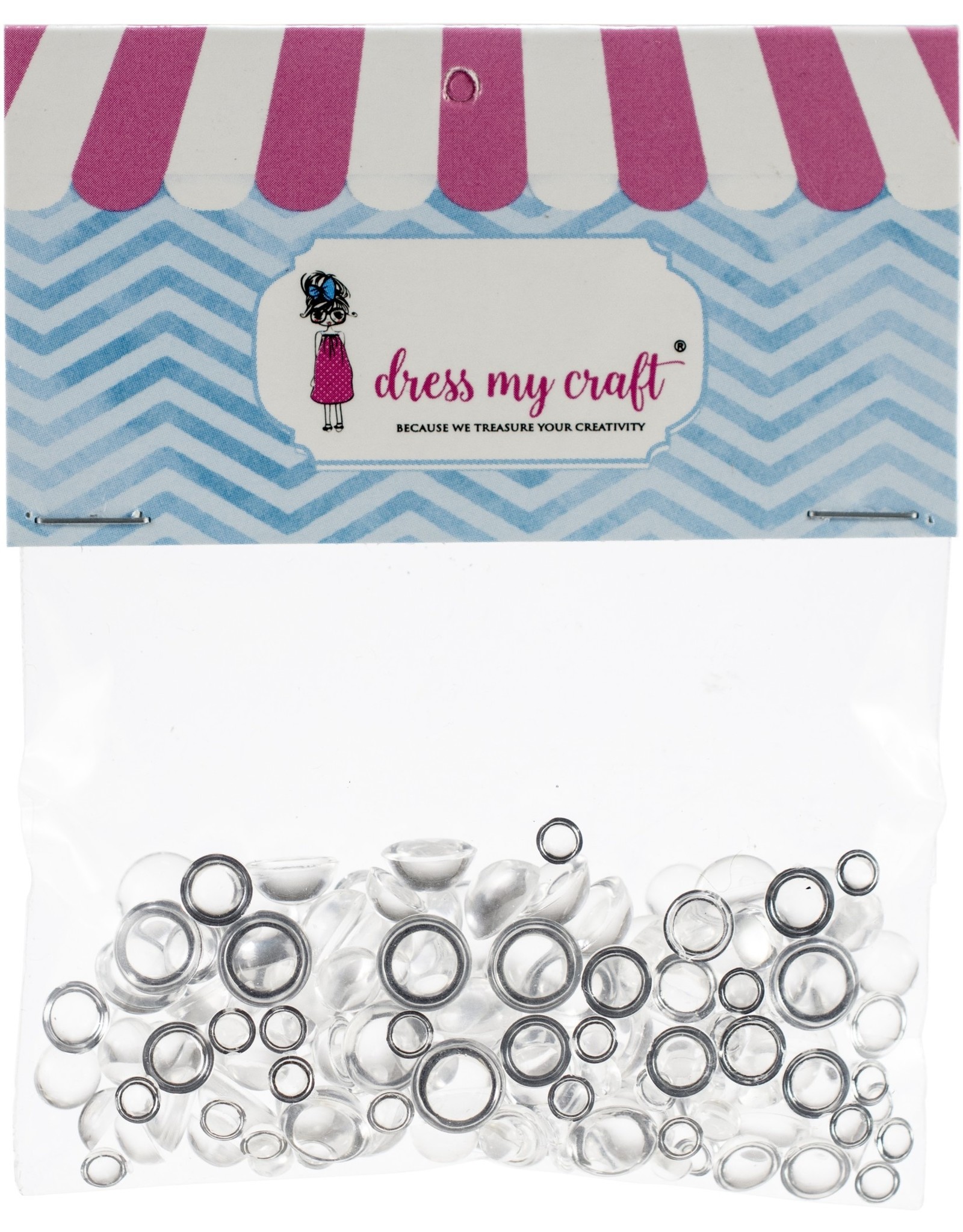 DRESS MY CRAFT ASSORTED  -WATER DROPLET EMBELLISHMENTS