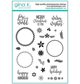 Gina K. Designs Holiday Wreath Builder Stamps