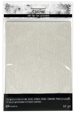 Tim Holtz - Ranger 5x7  Distress - Two Tone Woodgrain - Light Grey - 10pkg