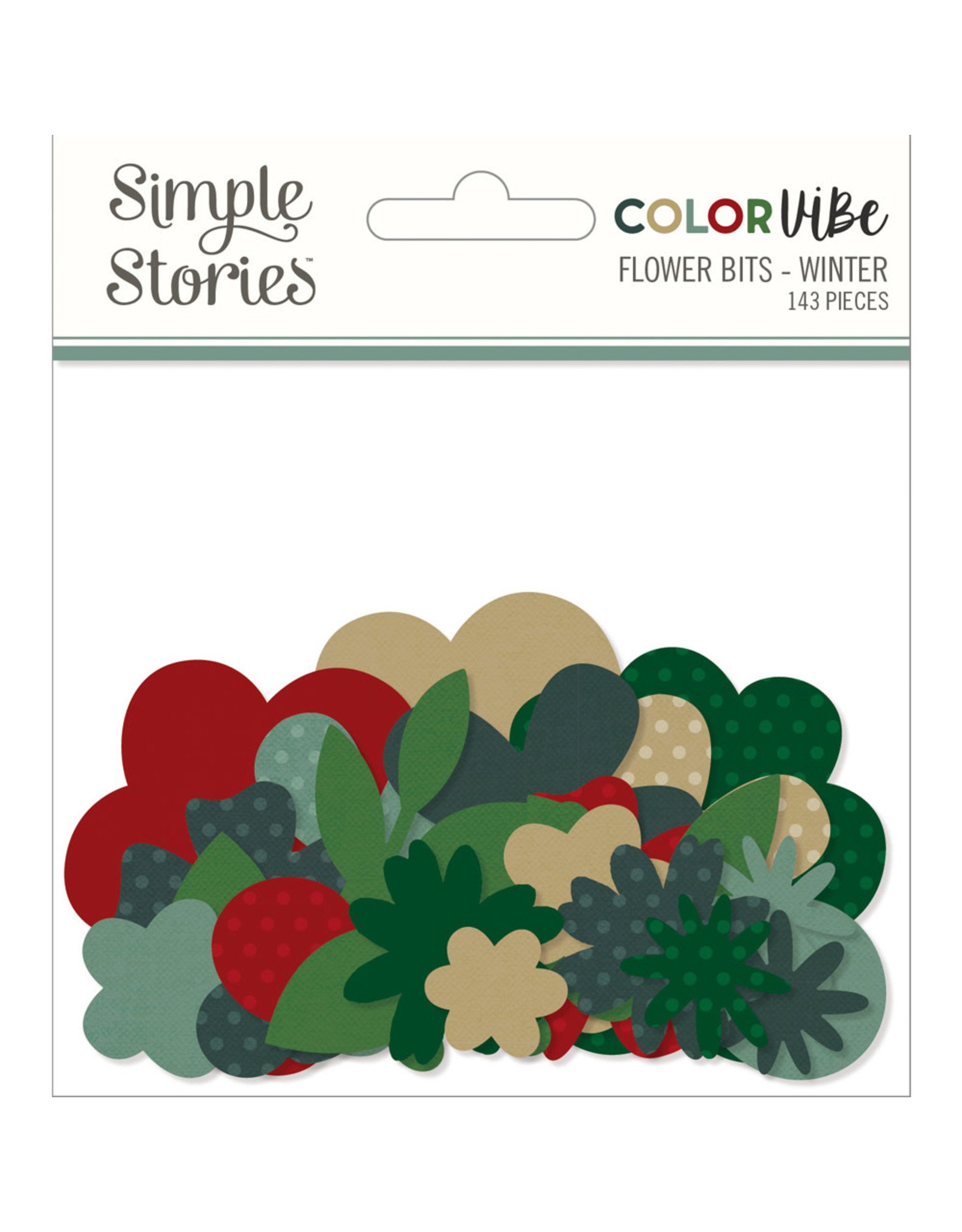 Simple Stories Color Vibe Flowers Bits & Pieces - Winter