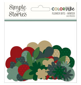 Simple Stories Color Vibe Flowers Bits & Pieces - Winter