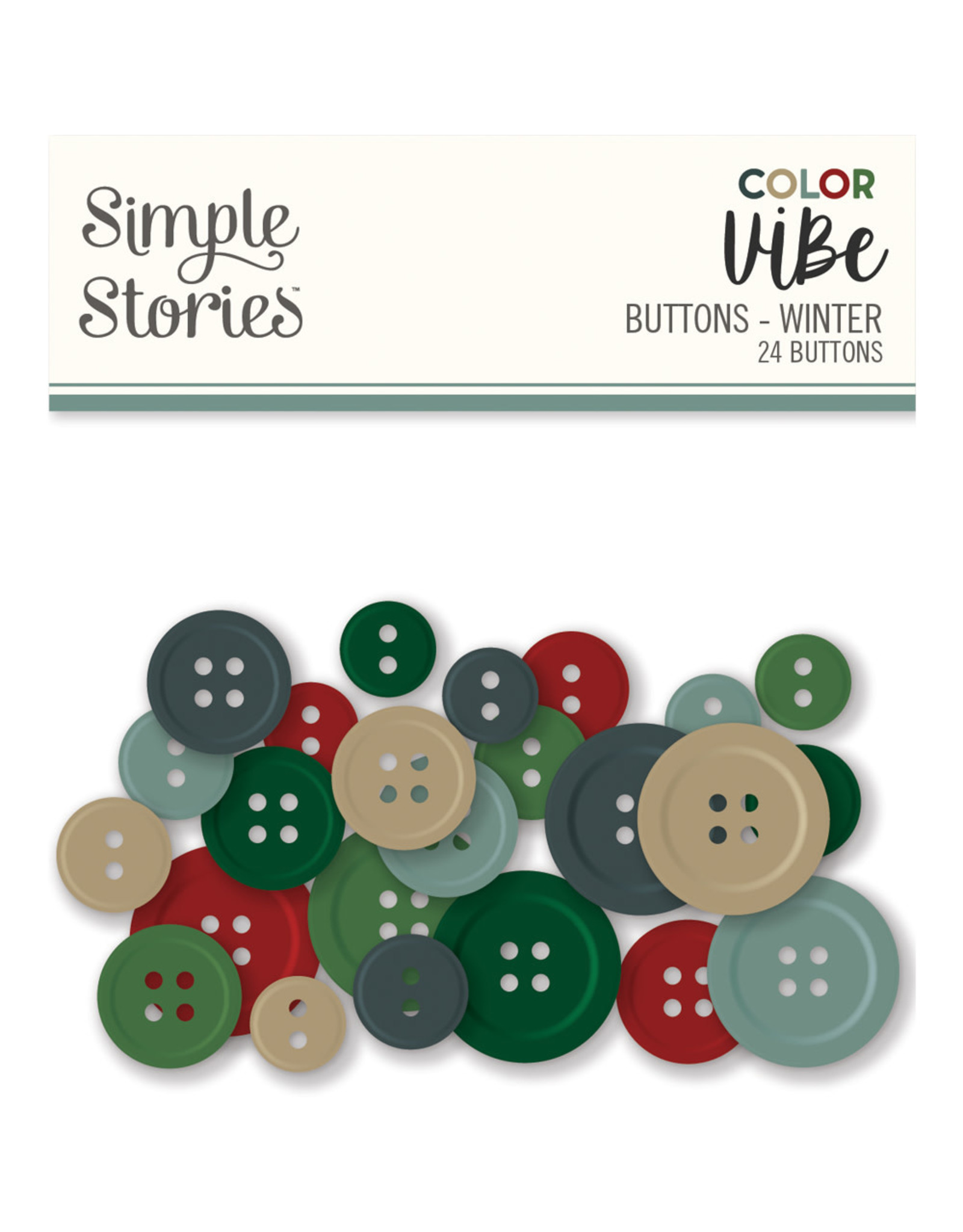 Simple Stories Color Vibe Buttons - Winter