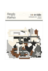 Simple Stories Color Vibe Chipboard Bits & Pieces -Basics