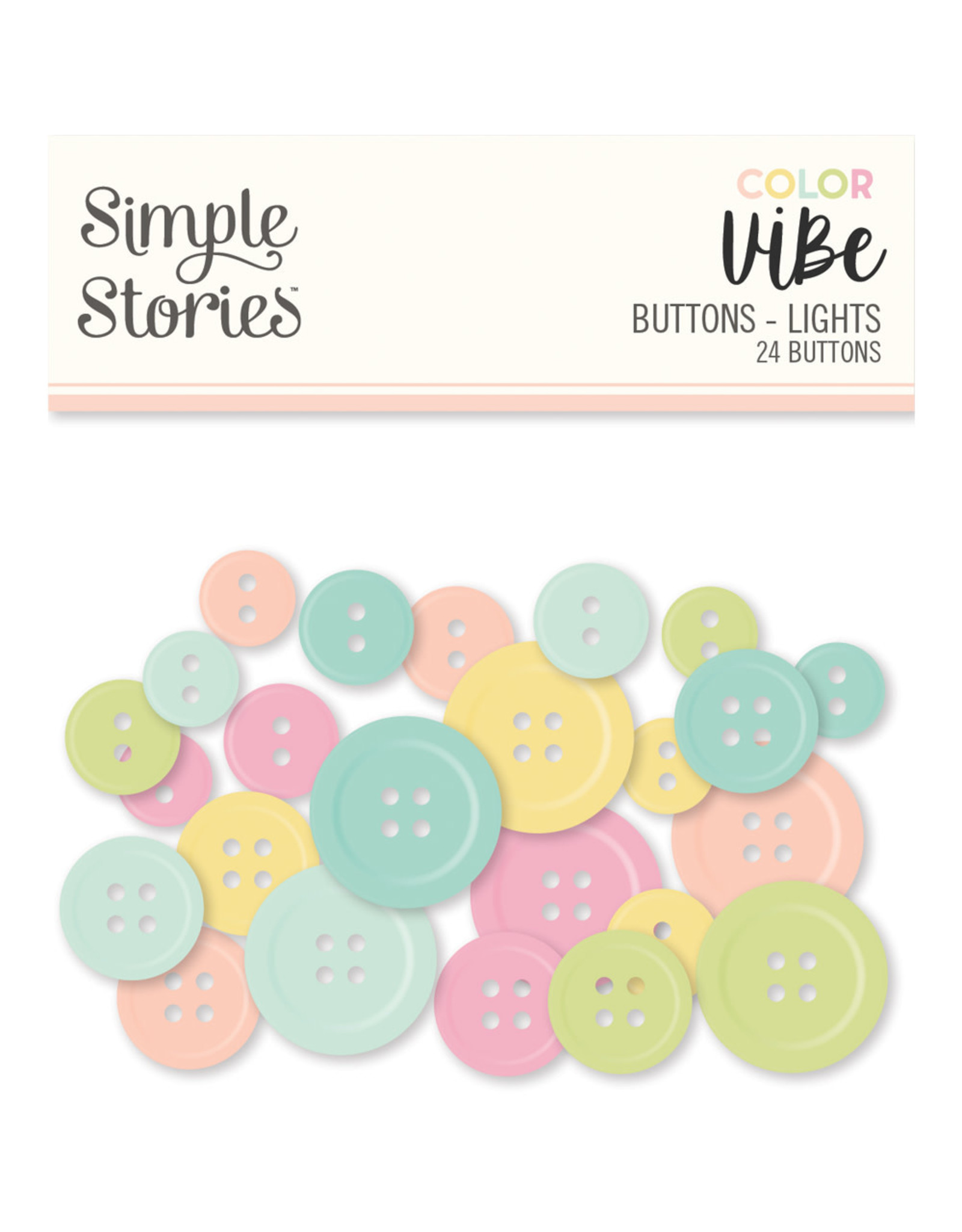 Simple Stories Color Vibe Buttons - Lights