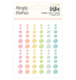 Simple Stories Color Vibe Enamel Dots - Lights