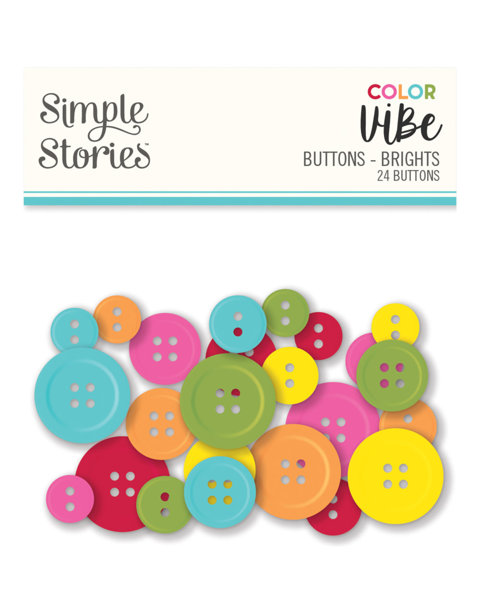 Simple Stories Color Vibe Buttons - Brights