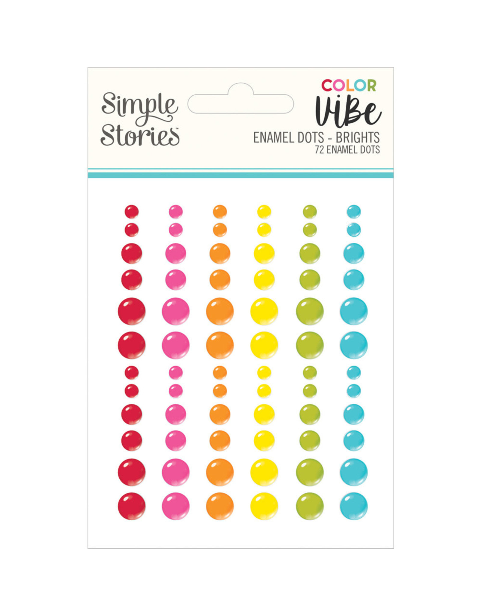 Simple Stories Color Vibe Enamel Dots - Brights