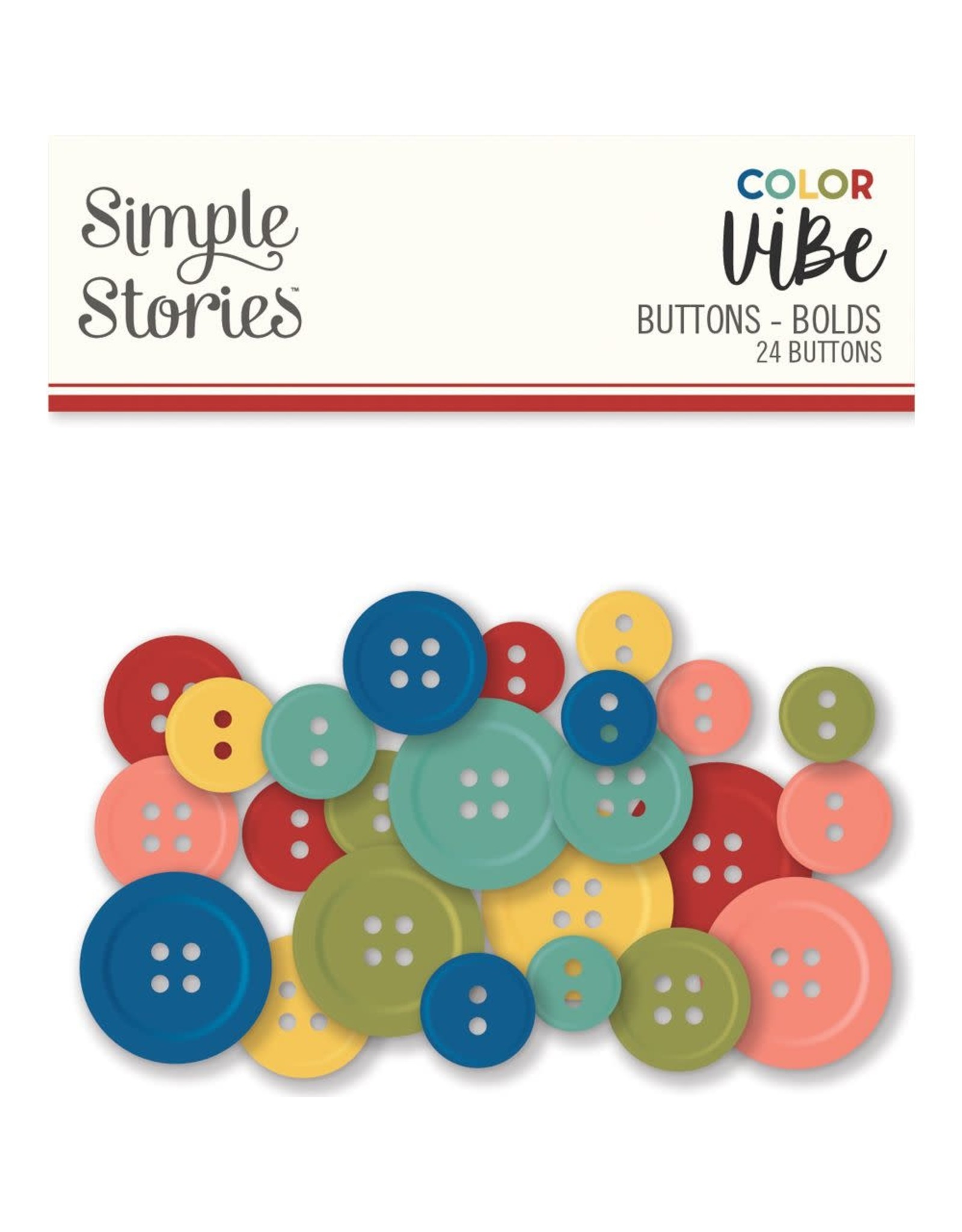 Simple Stories Color Vibe Buttons - Bolds