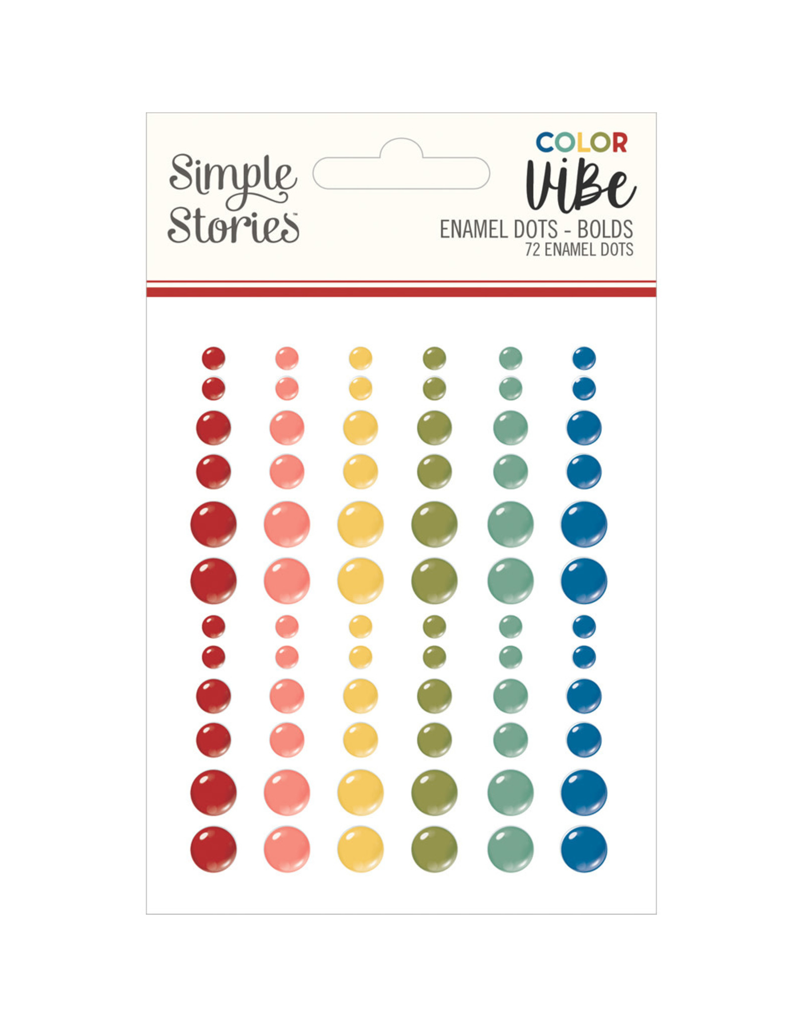 Simple Stories Color Vibe Enamel Dots - Bolds