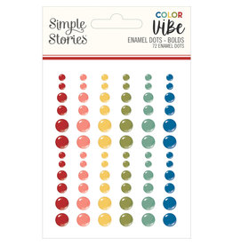 Simple Stories Color Vibe Enamel Dots - Bolds