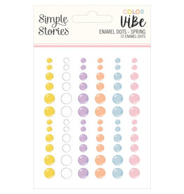 Simple Stories Color Vibe Enamel Dots - Spring