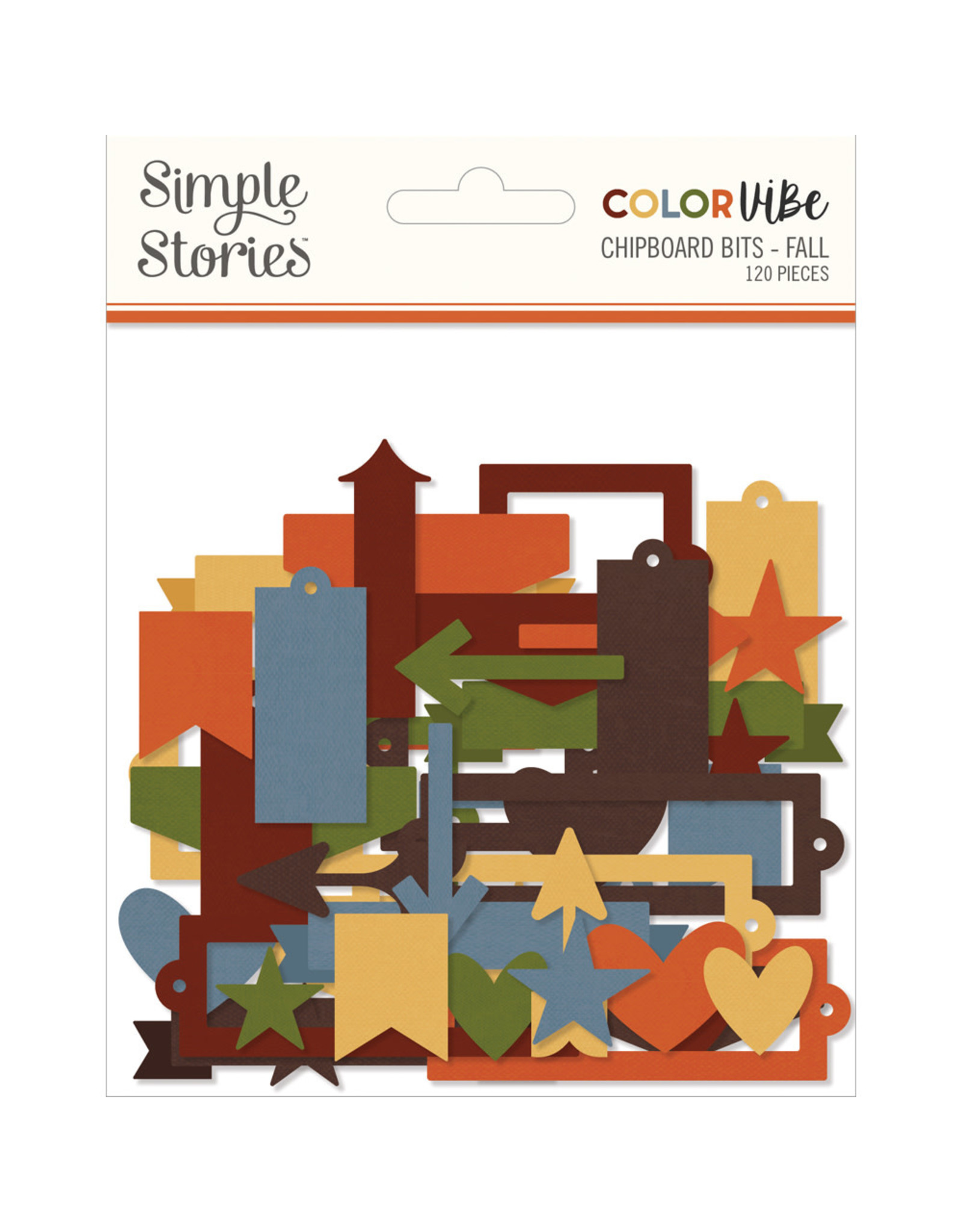 Simple Stories Color Vibe Chipboard Bits & Pieces - Fall