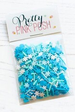 Pretty Pink Posh Winter Snowflakes Clay Confetti