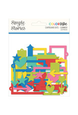 Simple Stories Color Vibe Chipboard Bits and Pieces - Summer