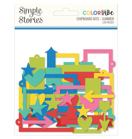 Simple Stories Color Vibe Chipboard Bits and Pieces - Summer