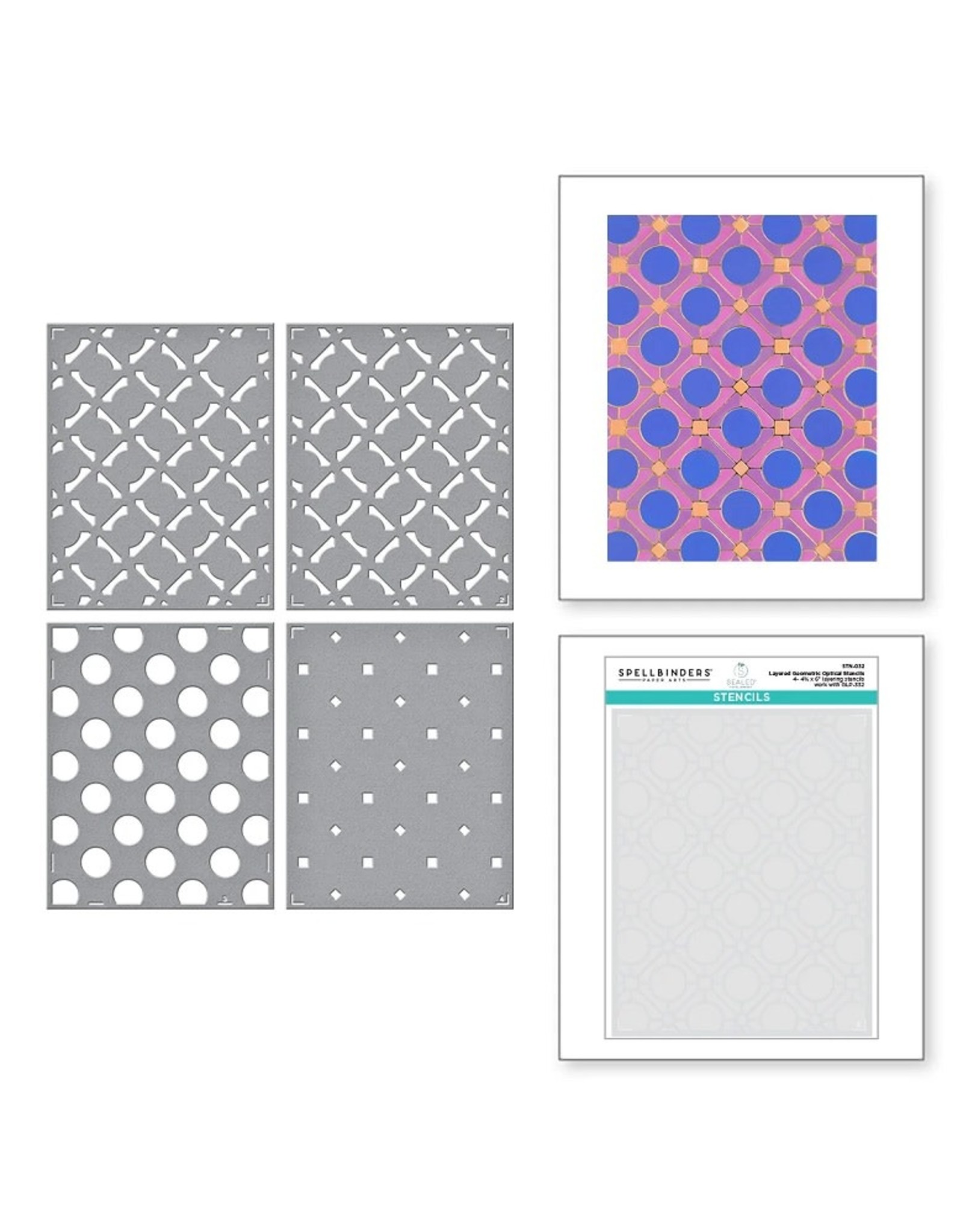 Spellbinders Sealed by Spellbinders - Layered Geometric Optical Stencils