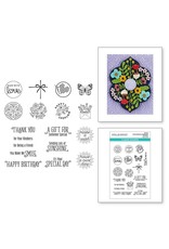 Spellbinders Floral Reflection Collection by Spellbinders - Floral Reflection Sentiments Clear Stamp Set