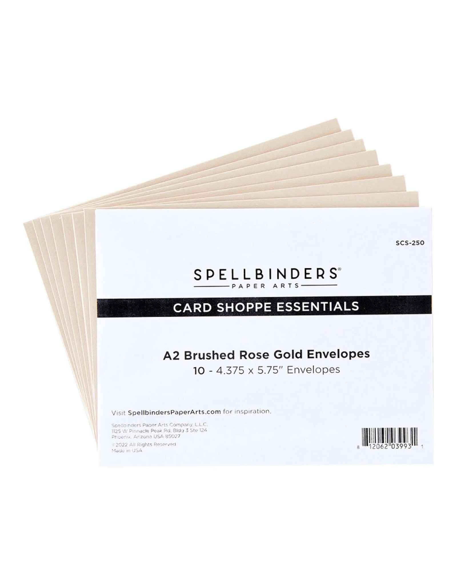 Spellbinders Sealed By Spellbinders Collection - A2 Brushed Rose Gold Envelopes - 10 Pack