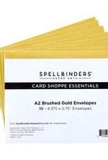 Spellbinders Sealed By Spellbinders Collection - A2 Brushed Gold Envelopes - 10 Pack