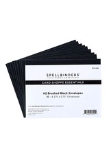 Spellbinders Sealed By Spellbinders Collection - A2 Brushed Black Envelopes - 10 Pack