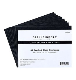 Spellbinders Sealed By Spellbinders Collection - A2 Brushed Black Envelopes - 10 Pack