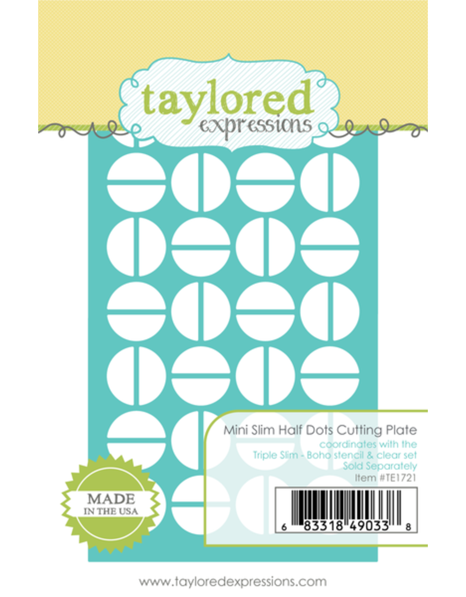 Taylored Expressions Mini Slim Half Dots Cutting Plate