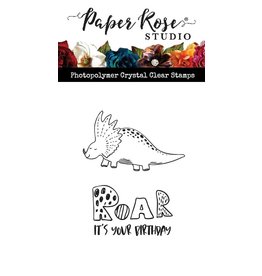 Paper Rose STUDIO Roar It's Your Birthday Clear Stamp