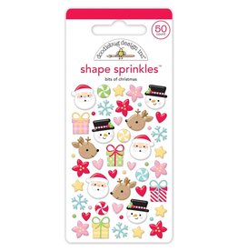 Doodlebug Design Candy Cane Lane Bits of Christmas shape sprinkles