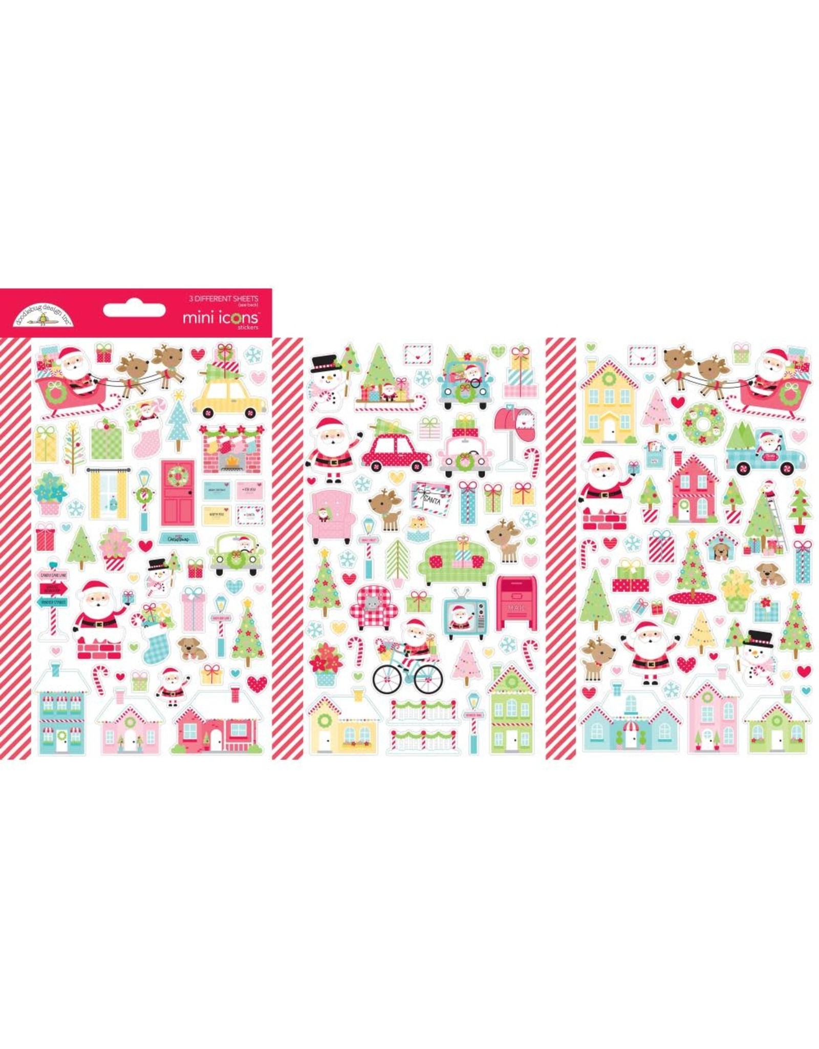 Doodlebug Design candy cane lane mini icons stickers