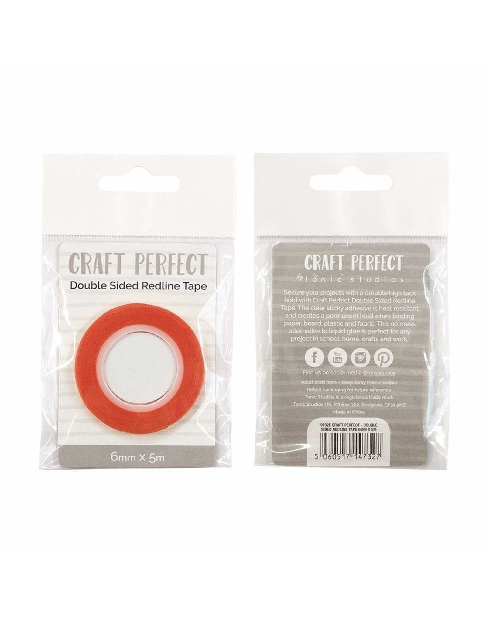 Tonic Studios Craft Perfect - Double Sided Redline Tape - 1/4" x 16'