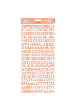Doodlebug Design alphabet soup puffy stickers coral